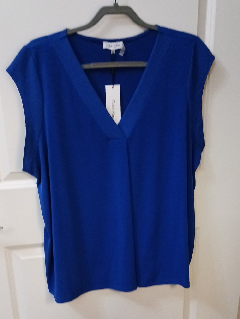 Calvin Klein Royal Blue V-Neck Sleeveless Tank
